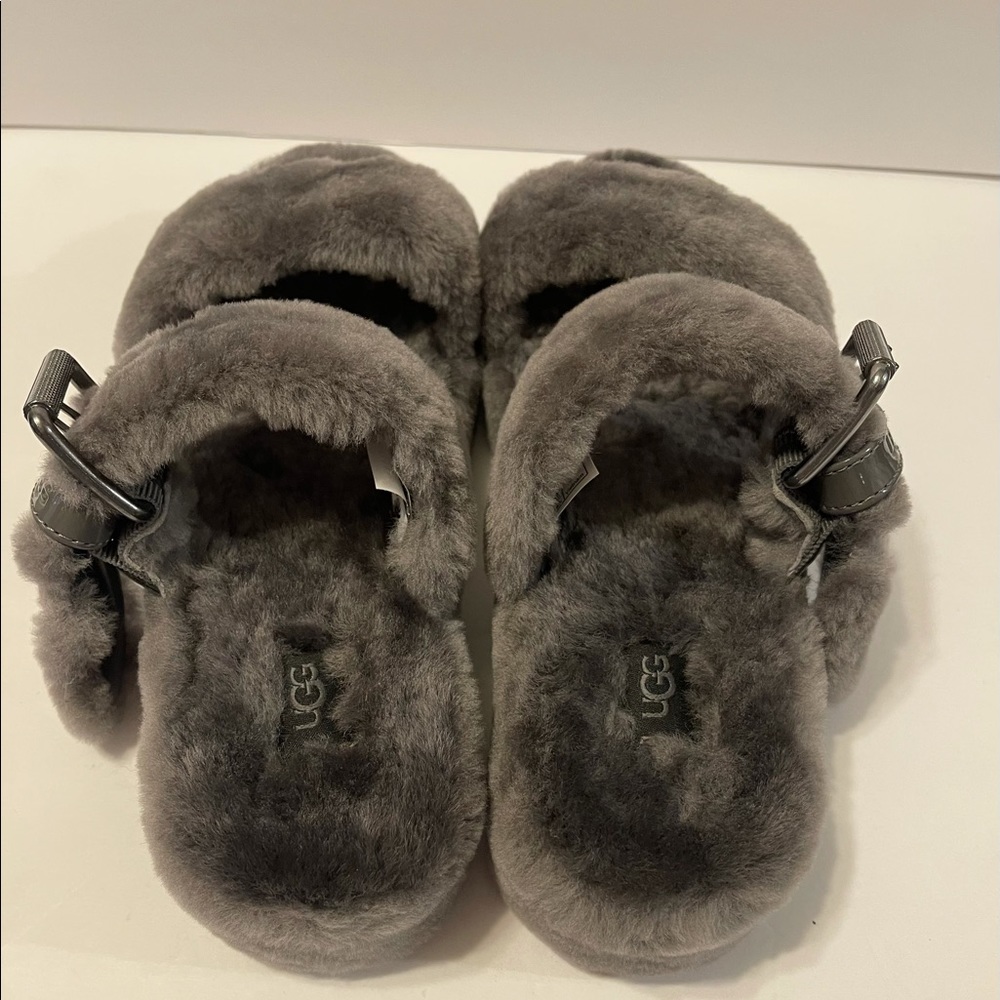 Ugg Fuzz Yeah Slides Charcoal Size 10 - image 8